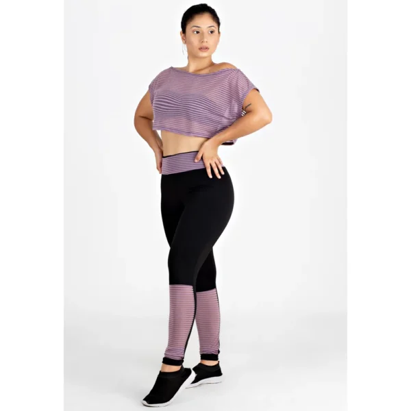 Conjunto 3 Peças Calça Legging Cropped de Dry e Cropped Liso