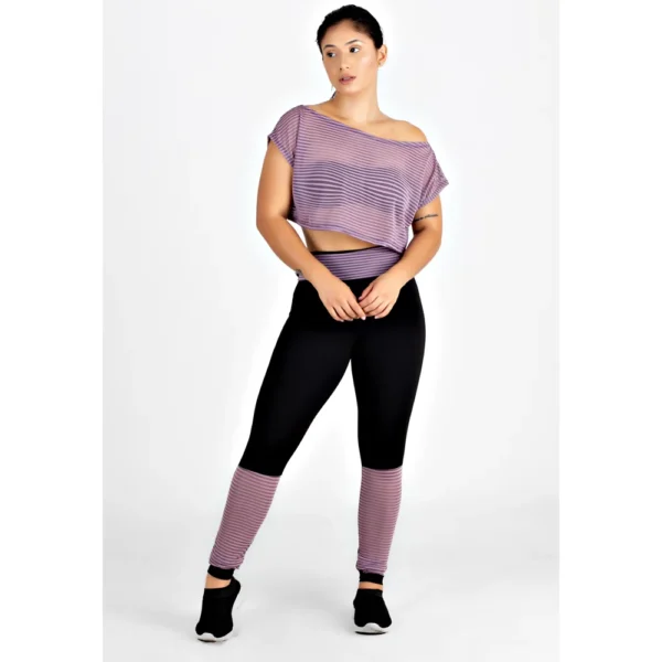 Conjunto 3 Peças Calça Legging Cropped de Dry e Cropped Liso