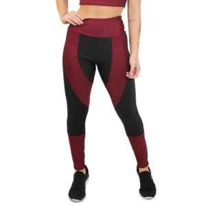 Calça Legging Definition Preto com Marsala