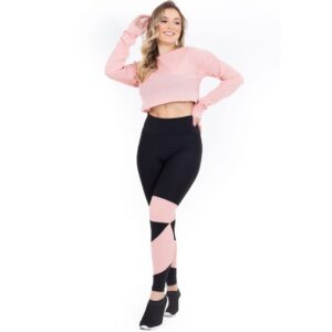 Conjunto Fitness Calça Legging e Top Dry Rosê