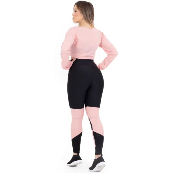 Conjunto Fitness Calça Legging e Top Dry Rosê