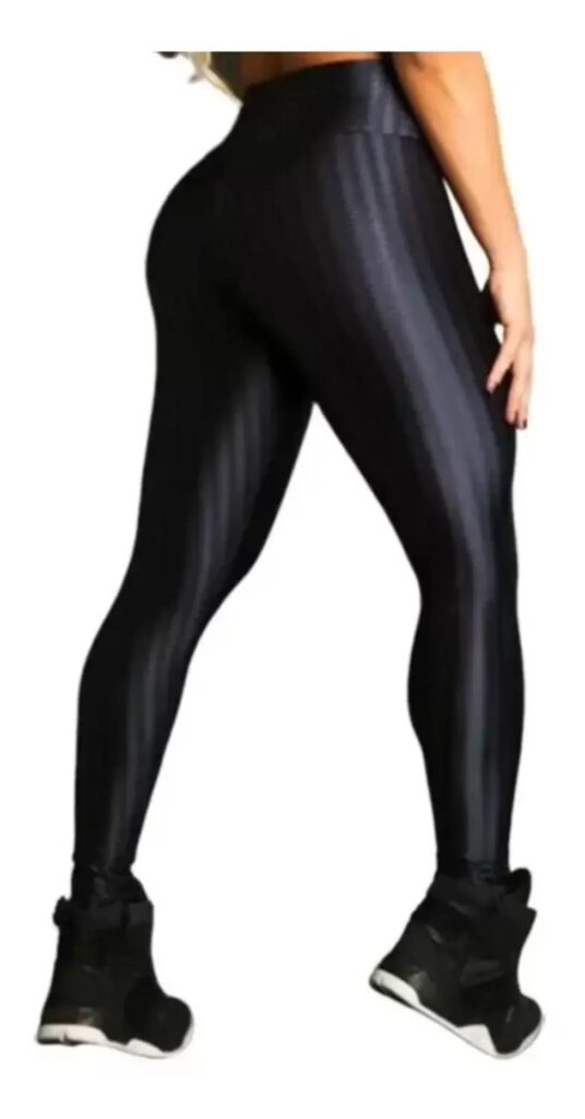 Calça Legging 3D Preta Zero Transparência