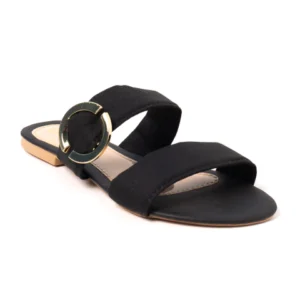 Sandália Rasteira Fivela Napa